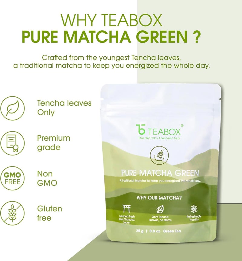 Teabox Pure Matcha Green Tea Powder 25g - Image 2